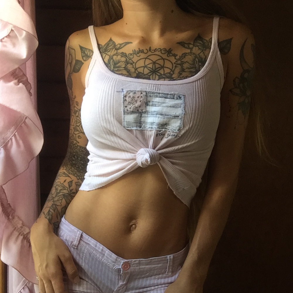 Vintage DKNY Pale Pink Tank Top Flag